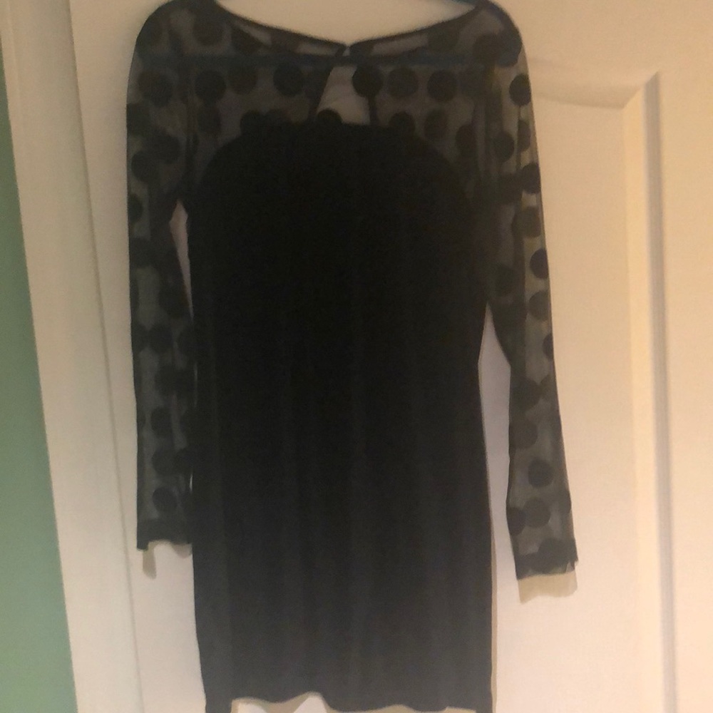 BCBG Velvet polka dot mini dress